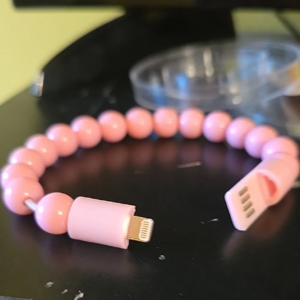 Pink Wearable Bracelet Charging Line